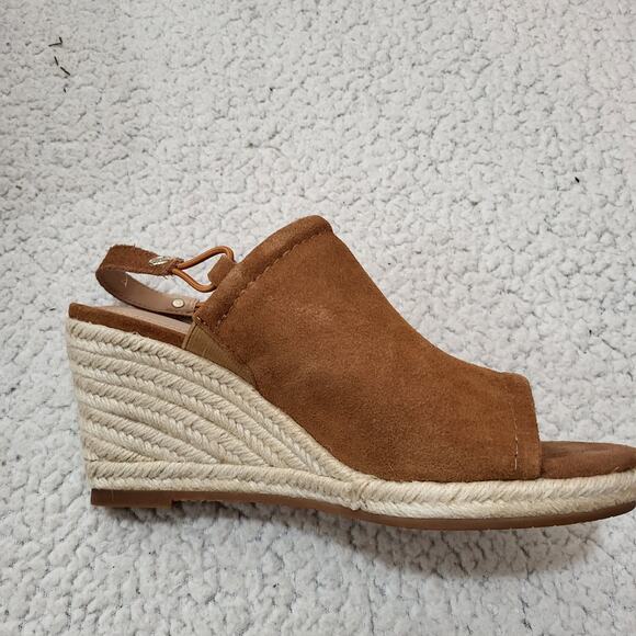 NEW NYDJ Women's CAI Espadrille Wedge Sandal, Suede Cognac SIZE 7 - Picture 5 of 8